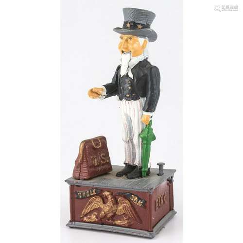 Uncle Sam Cast Iron Mechanical Bank