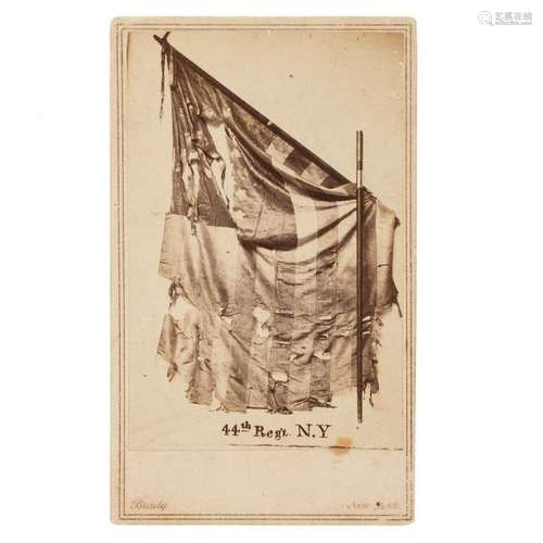 CDV of the Battle Flag of the 44th New York Infantry,