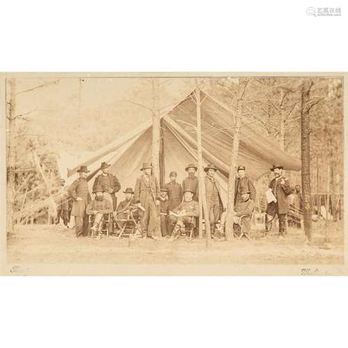 General Ulysses S. Grant and Staff, Albumen Photograph