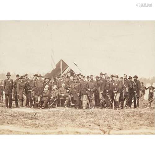 Group Portrait of General Meade and Staff, Cold Harbor,