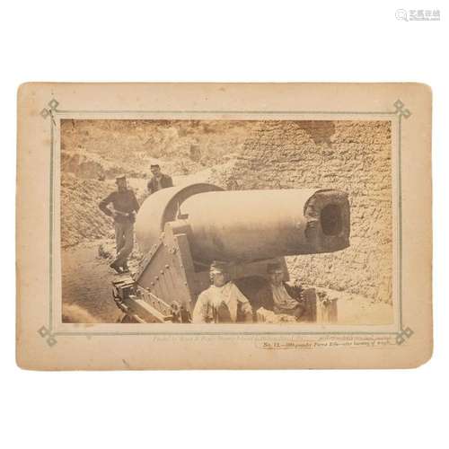 Photograph of a 300-Pound Parrott Rifle, Morris Island,