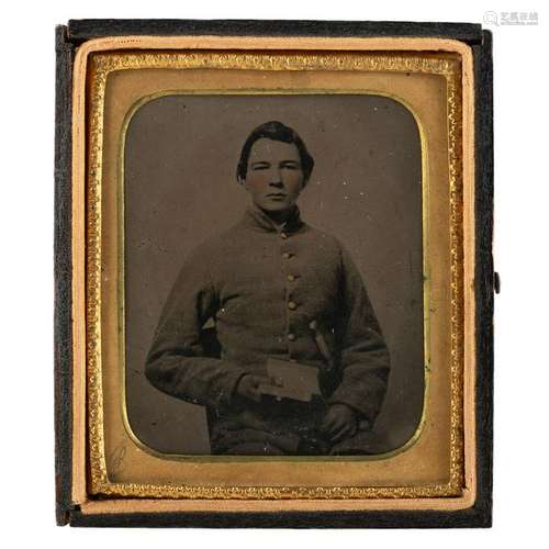 Sixth Plate Tintype of Confederate Soldier from Alabama