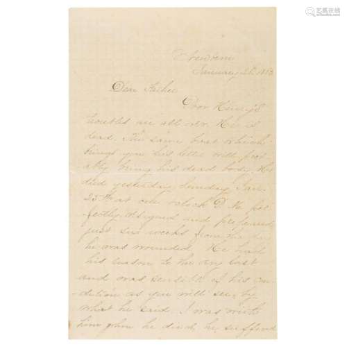 Civil War Letter Concerning the Death of Henry W.