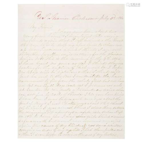 July 3, 1864 Letter Written Aboard USS Monitor