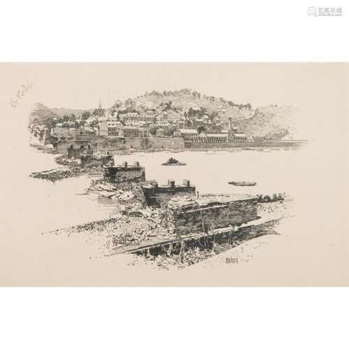 Harpers Ferry, From the Maryland Side, Original Pen and