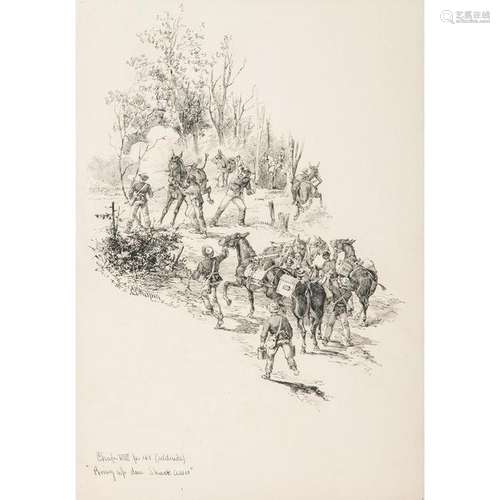 John R. Chapin, Original Pen and Ink Sketch Depicting