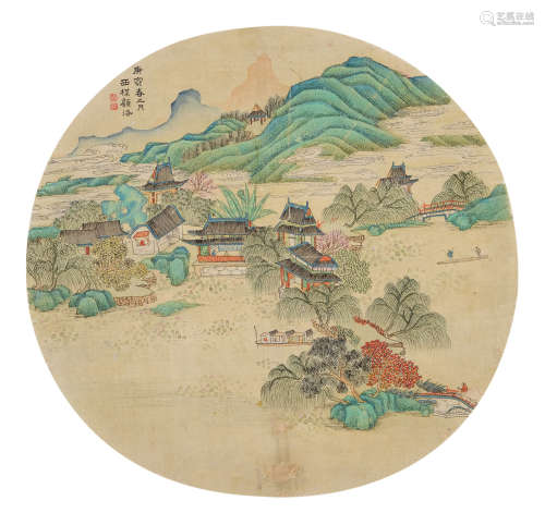 顾洛（1763～1837） 水云居 镜片 设色绫本
