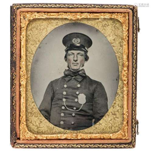 Sixth Plate Ambrotype of a Police Sergeant
