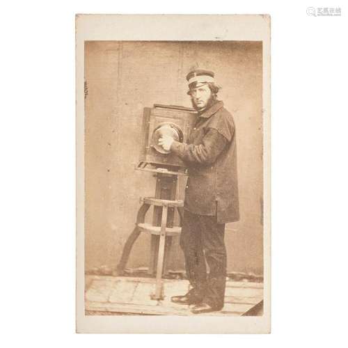 CDV of Man Posed with Camera, Plus