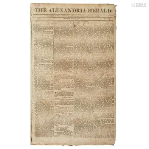 Alexandria Herald [Virginia], Bound Volume with Issues