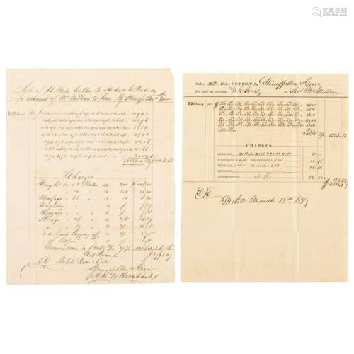 19th Century Perry County, Alabama Cotton Archive, Lot