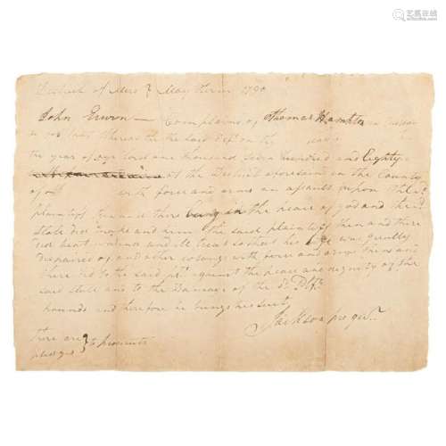Andrew Jackson 1790 Manuscript Legal ADS