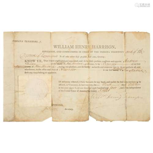 Scarce 1804 Certificate of Appointment, Signed by
