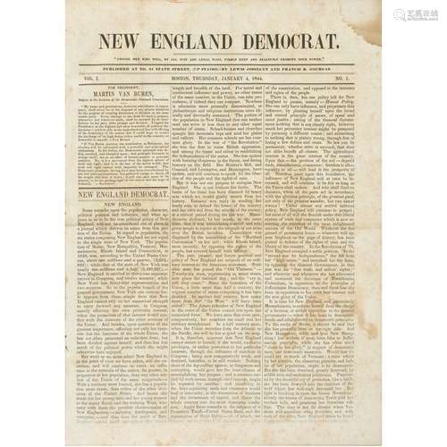 New England Democrat, Complete Bound Volume Containing