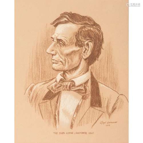 Lloyd Ostendorf, Charcoal Drawing of Abraham Lincoln as