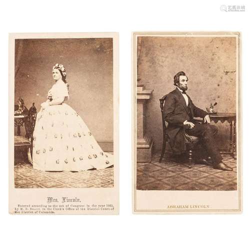 Abraham Lincoln and Mary Todd Lincoln CDVs