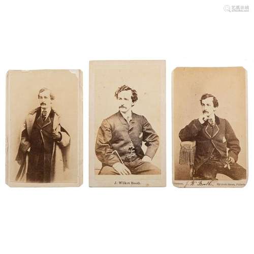 John Wilkes Booth, Three CDVs