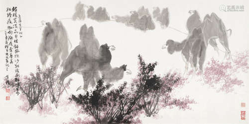 范有信（1943～1998） 骆驼 镜片 设色纸本
