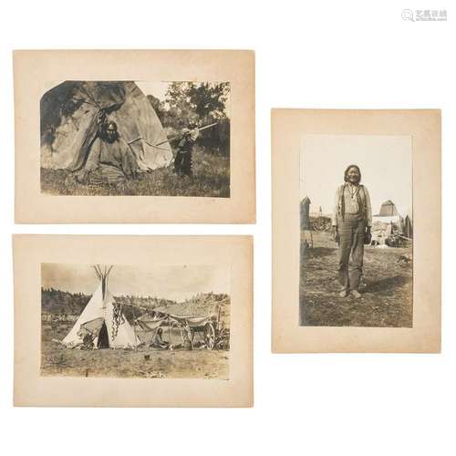 Cheyenne Indian Camp Life, Six Photographs Incl. View