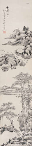 金心兰（1841～？） 松溪高士 立轴 水墨纸本
