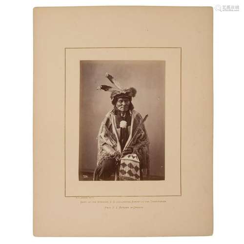 Alexander Gardner Albumen Photograph of Long Fox,