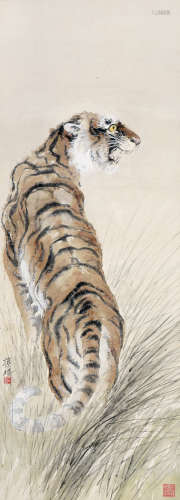 胡藻斌（1897～1942） 虎虎生威 立轴 设色纸本