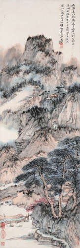 张大千（1899～1983） 松壑幽居 立轴 设色纸本