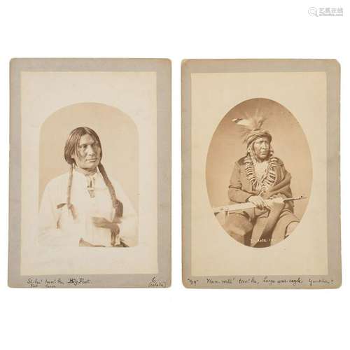 Albumen Photographs of Identified Sioux Indians by