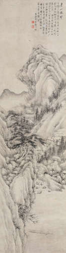 朱鹤年（1760～1844） 平山放棹 立轴 水墨纸本