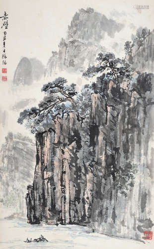 陈挺（1911～1992） 赤壁 镜片 设色纸本