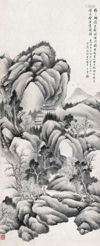 林纾（1852～1924） 画间桃源 立轴 水墨纸本