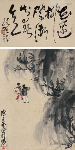 陈子奋（1898～1976） 花边柳际 立轴 设色纸本