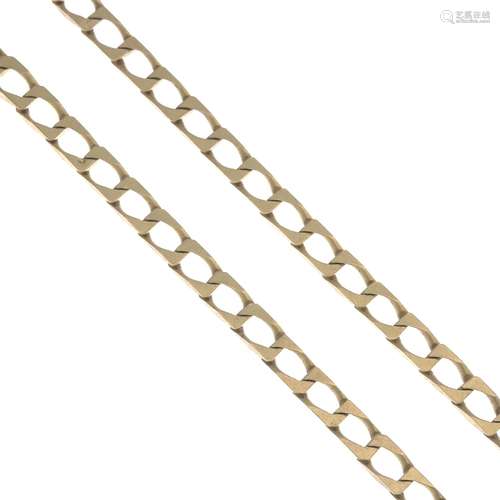 (23158) A 9ct gold curb-link chain,