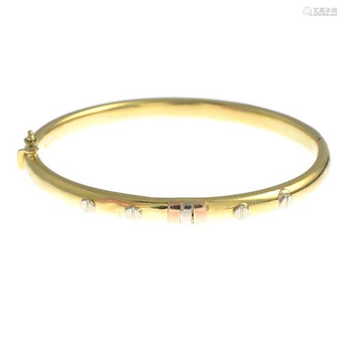 (23448) A bangle.Stamped 14K.Inner diameter 6.5cms.