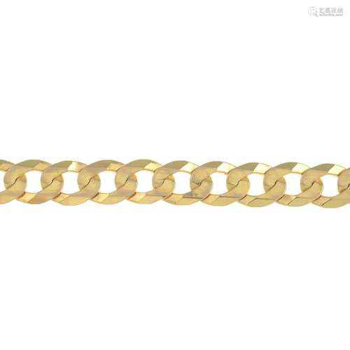 (23677) A 9ct gold curb link bracelet.Hallmarks for Sheffield.Length 40cms.