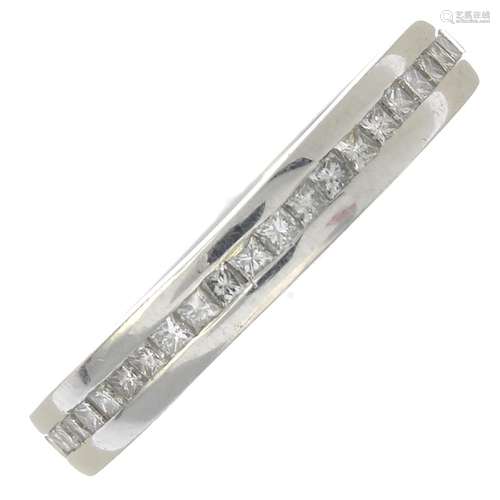 A diamond full eternity ring.Estimated total diamond weight 1ct.Ring size L.