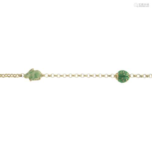 A trace-link bracelet,