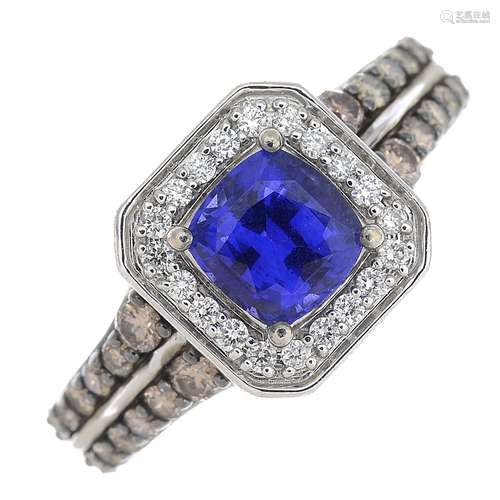 A 14ct gold sapphire,