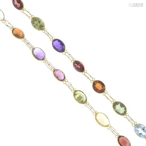 A gem-set necklace,