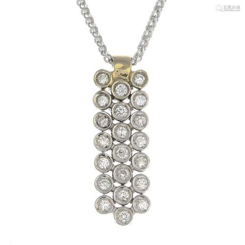 A diamond pendant,