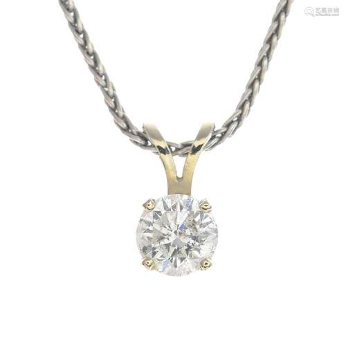 A diamond pendant,