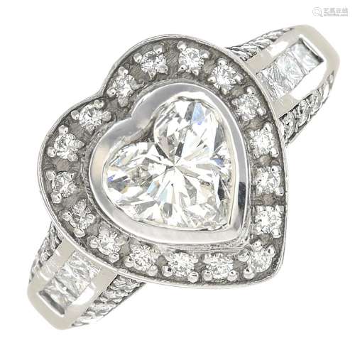 An 18ct gold diamond dress ring.Estimated total diamond weight 2.10cts,