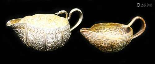 LOT OF (2) MOSAIC ENGRAVED POURING VESSELS