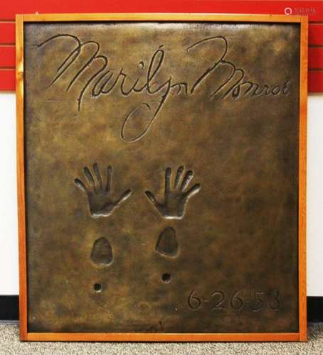 ICONICUS STUDIOS MARILYN MONROE CAST BRONZE PLAQUE