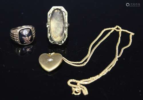 LOT OF 10KT VINTAGE JEWELRY- 22.6 GRAMS