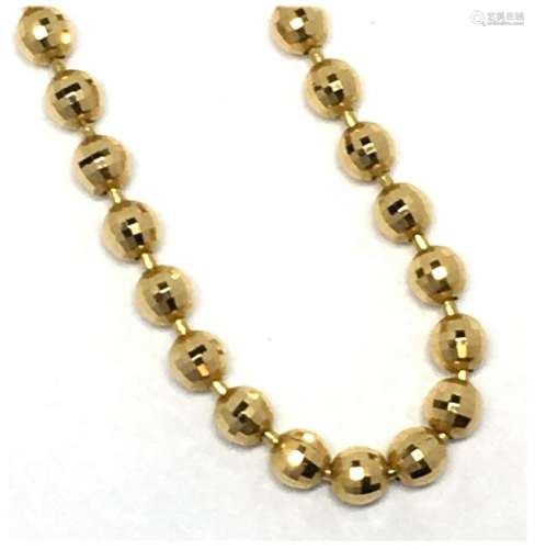 18KT YELLOW GOLD NECKLACE, 14.3 GRAMS