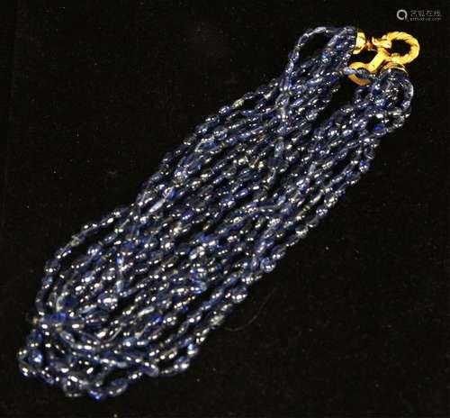 18KT SAPPHIRE BEADED NECKLACE