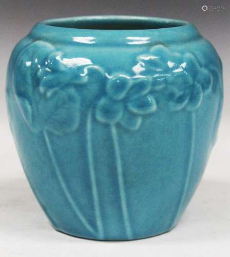 ROOKWOOD, 1924 BLUE POTTERY VASE, 4