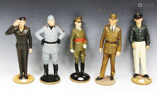 LOT OF (5) COLD PAINTED LEAD MILITARY GENERALS