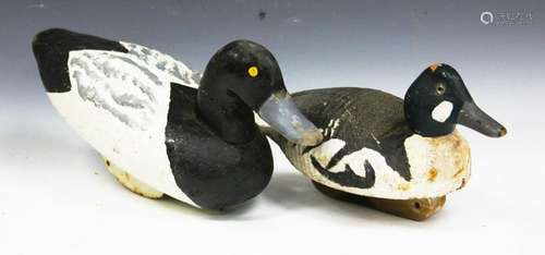 LOT OF (2) VINTAGE CARVED PAINTED DECOYS